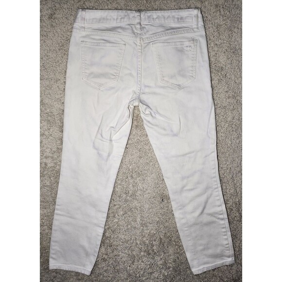 Tory Burch Alexa Cropped Skinny White Jeans Women’s Size 28 Denim Pants - Picture 3 of 5